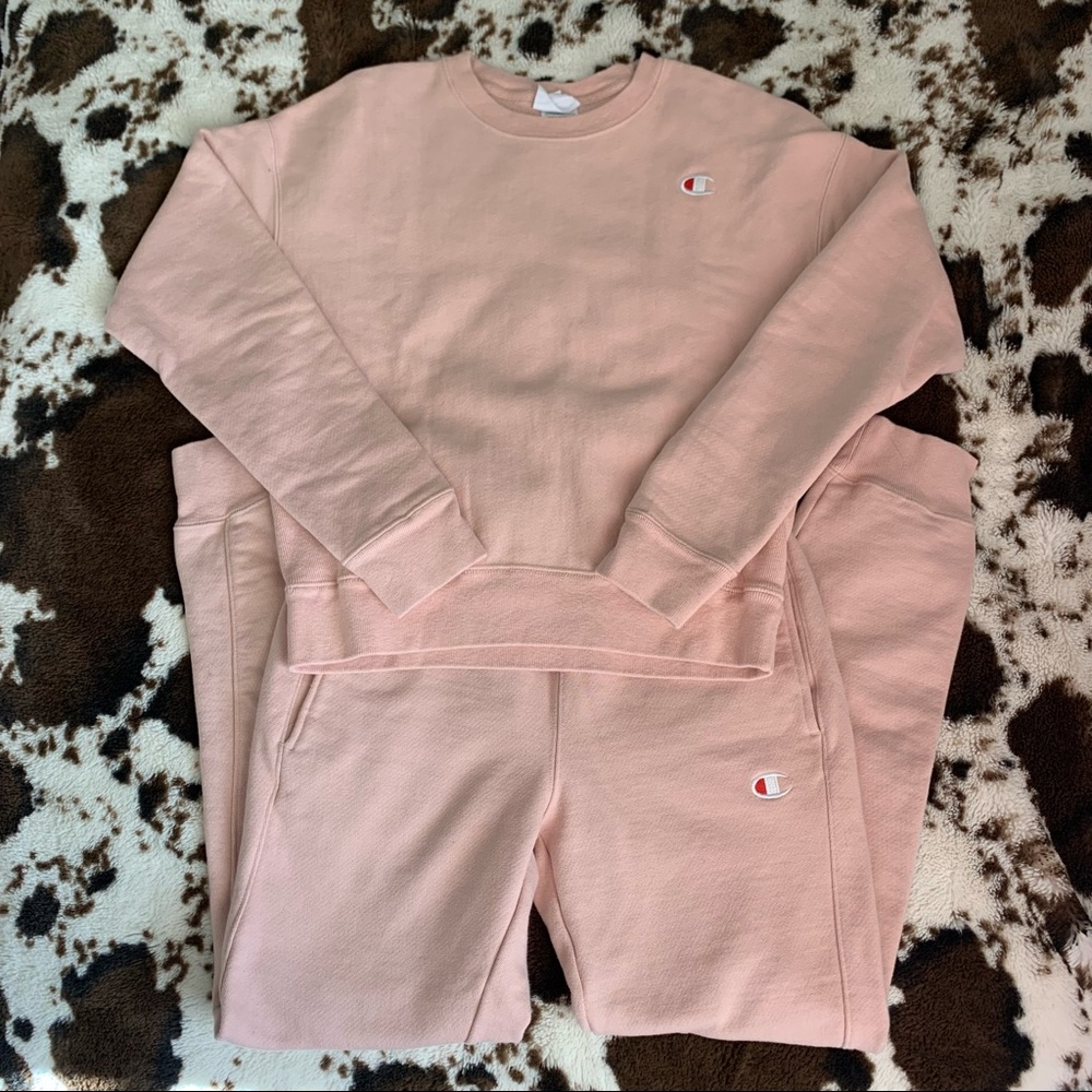 Light Pink Champion Sweatsuit